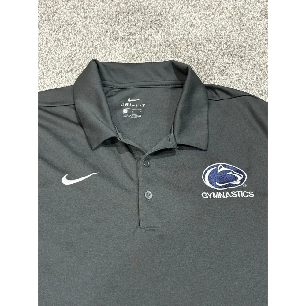 Nike PSU Penn State University Gymnastics Polo Shirt Women's Size Large Shirt